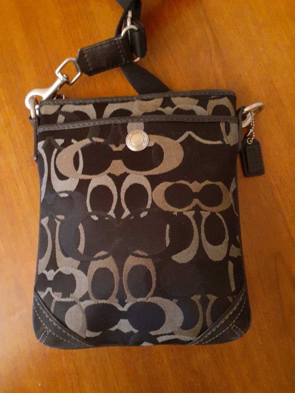 Coach Canvas Monogram Crossbody Purse - Picture 3 of 15